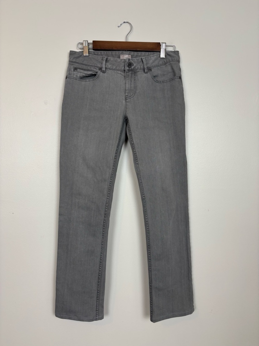 J Jill Jeans Womens 4 Petite Grey Slim Leg Mid Rise Denim